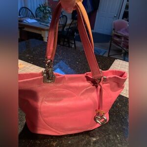 Brighton Pink Shoulder Bag with Heart Charm